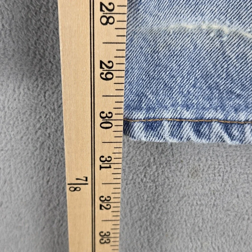 Vintage Levis 501 Jeans Mens Blue Light Wash Made In USA Button Fly Fits 30x30